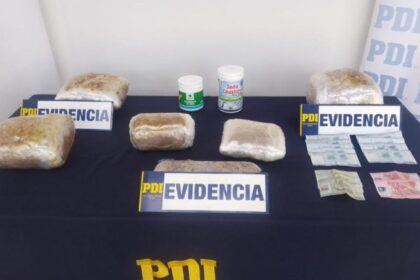 Operación antidrogas en Valdivia: incautación de 4 kilos y detención