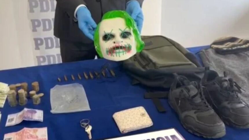 Detenido disfrazado del Joker por robos y posesión de armas