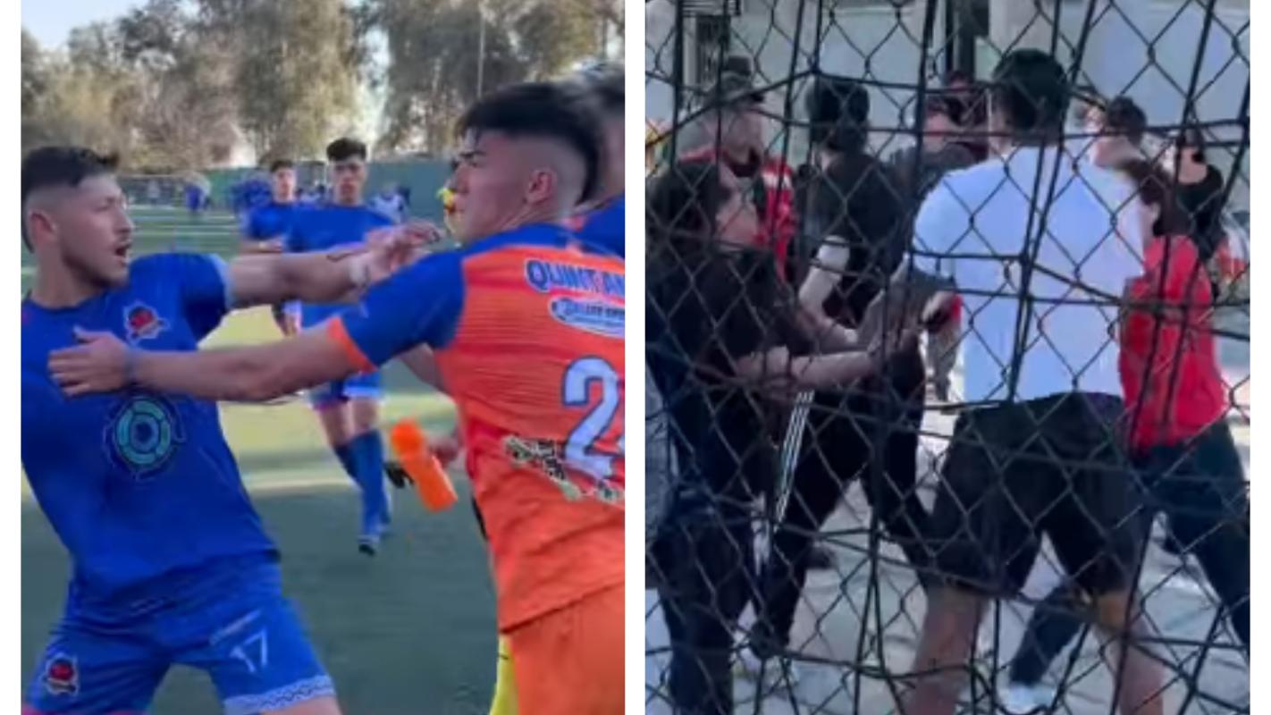 Batalla campal en partido de fútbol