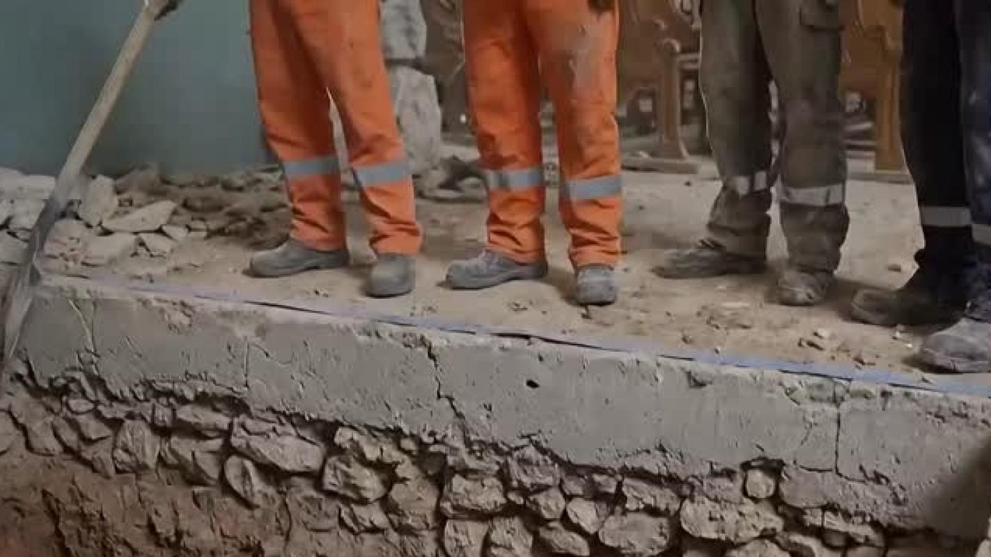 Restos humanos hallados bajo la Catedral de Rancagua