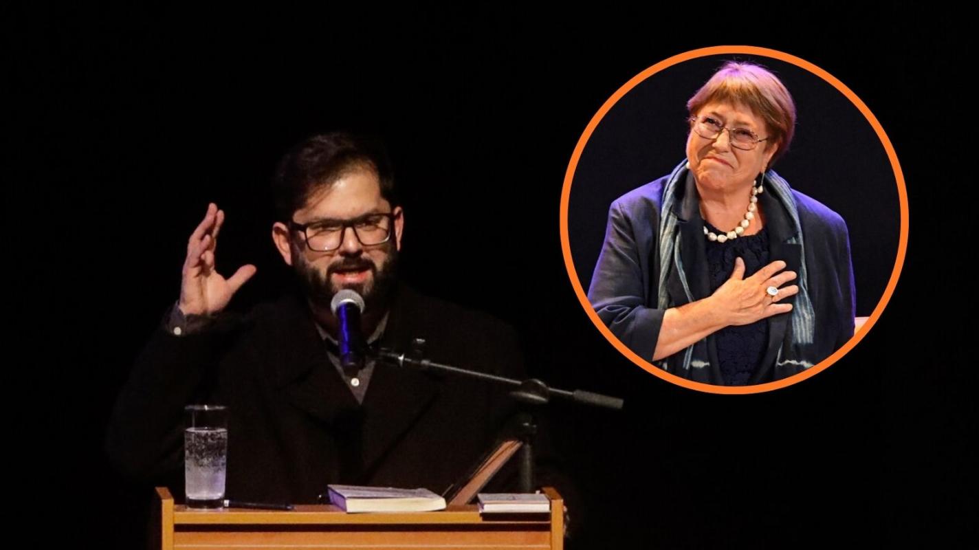 Gabriel Boric y Michelle Bachelet