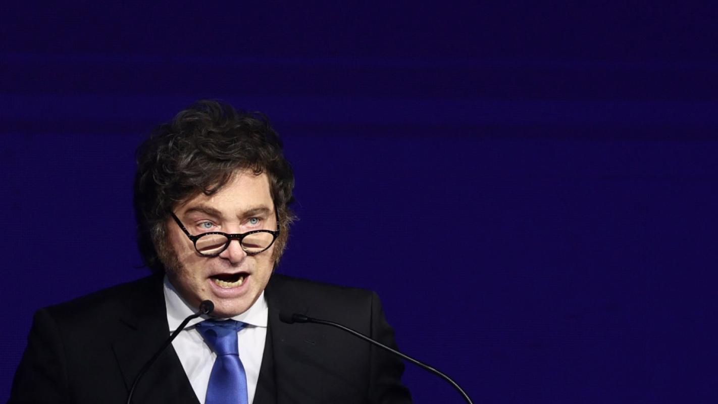 Javier Milei en la residencia presidencial
