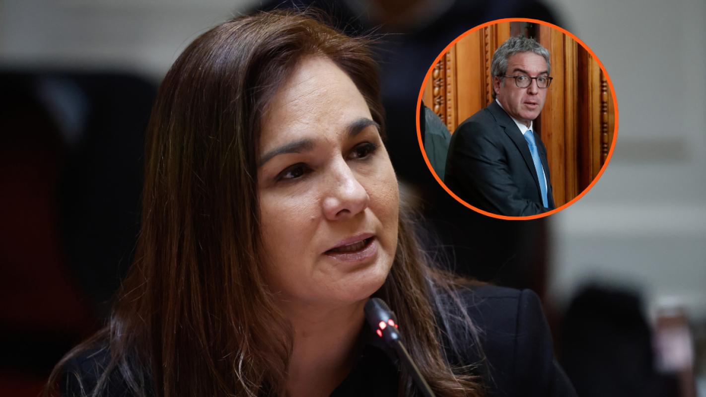 Gloria de la Fuente en una entrevista sobre política exterior.