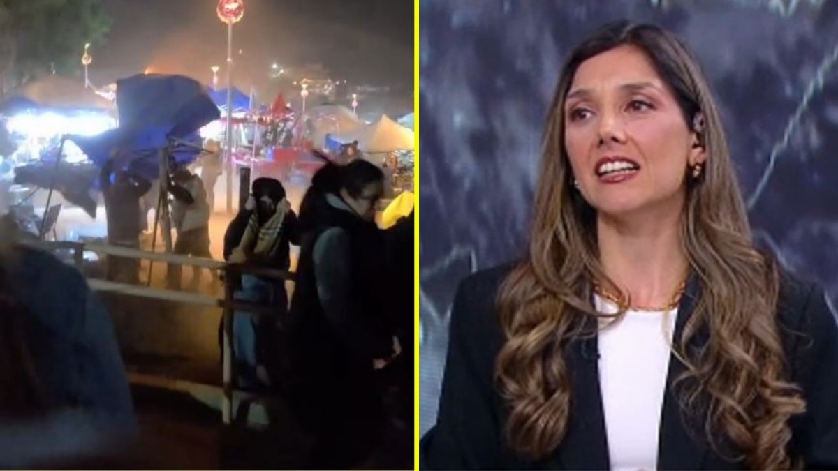 Meteoróloga Lissette Aguilera durante su pronóstico del tiempo.