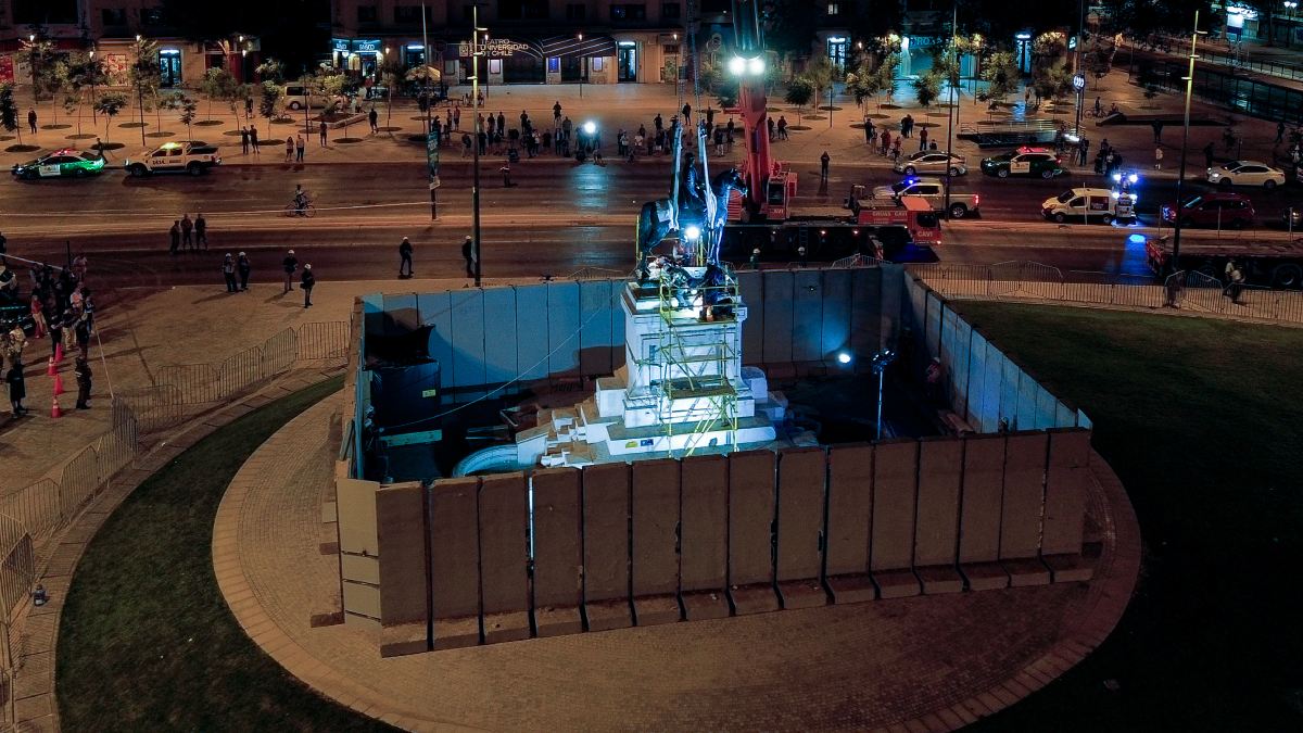 Estatua de Baquedano en Plaza Italia