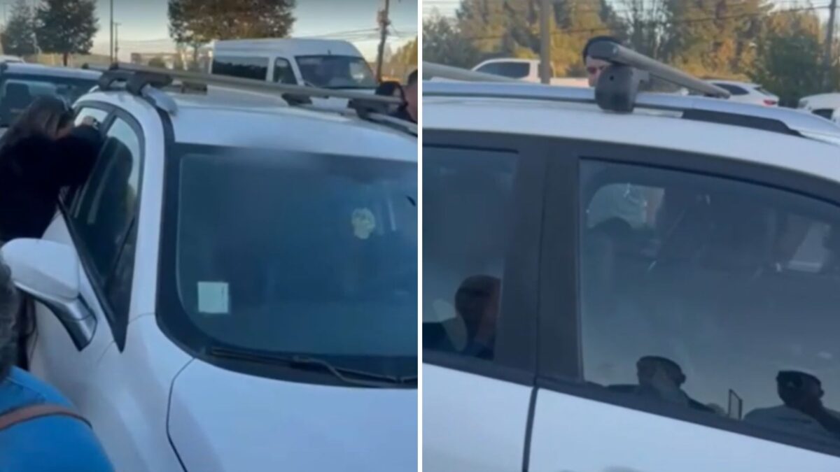 Niño encerrado en un auto en Temuco