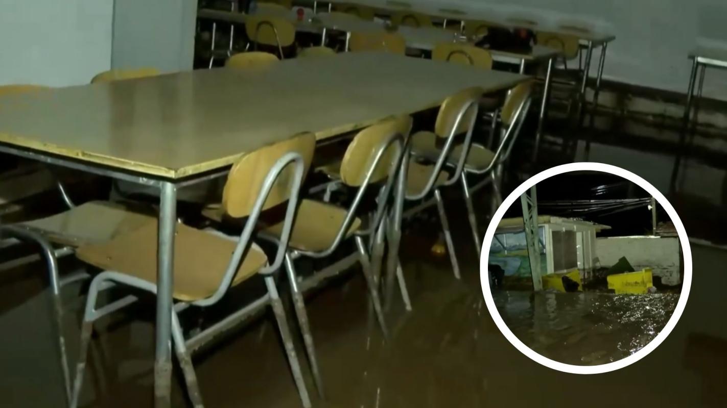 Colegio San Juan de Kronstadt afectado por aluvión