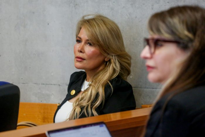 Cathy Barriga durante una audiencia judicial.