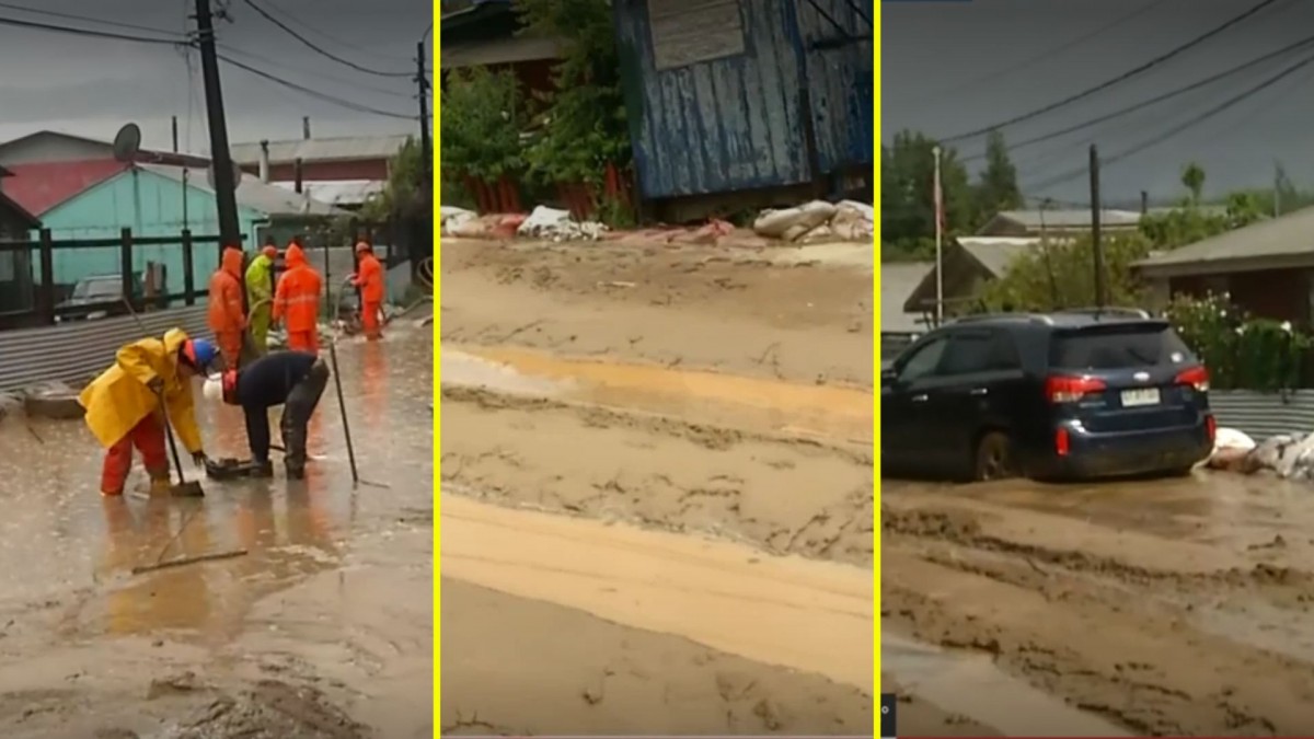 Aluvión en Concepción, sector Juan Riquelme
