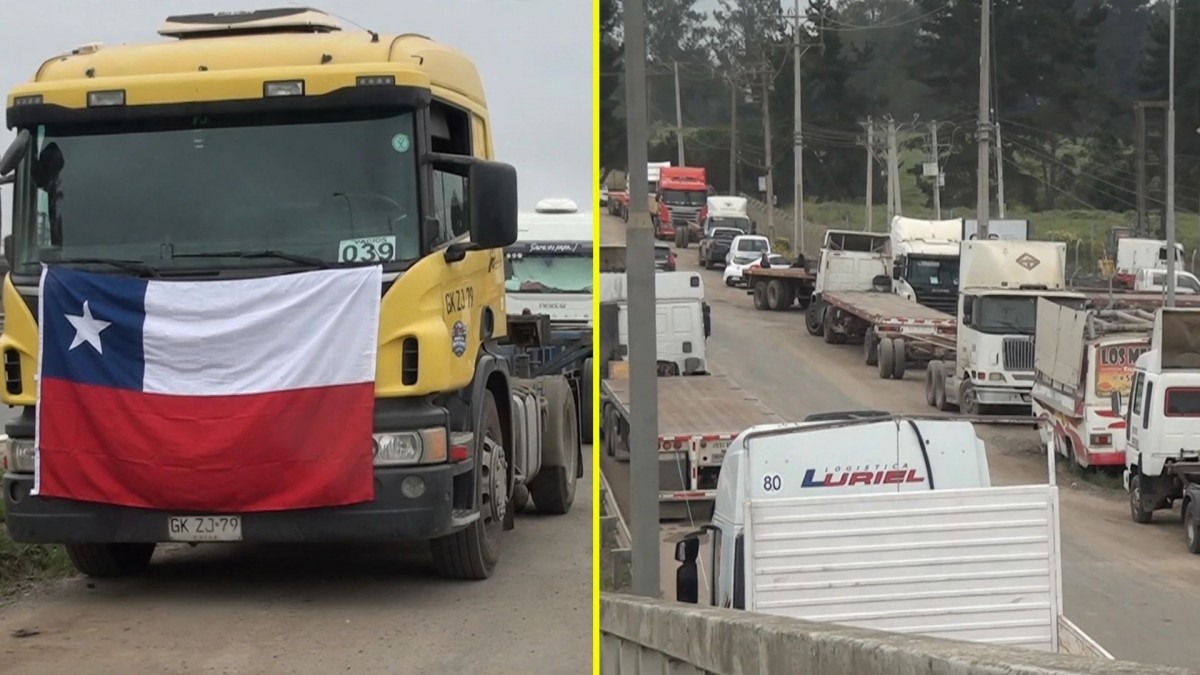 Camioneros en paro en San Antonio