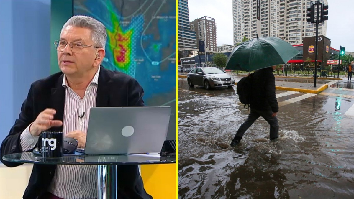 Proyección de lluvias en Santiago
