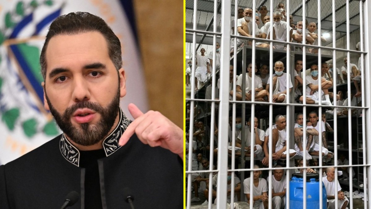 Nayib Bukele durante una rueda de prensa