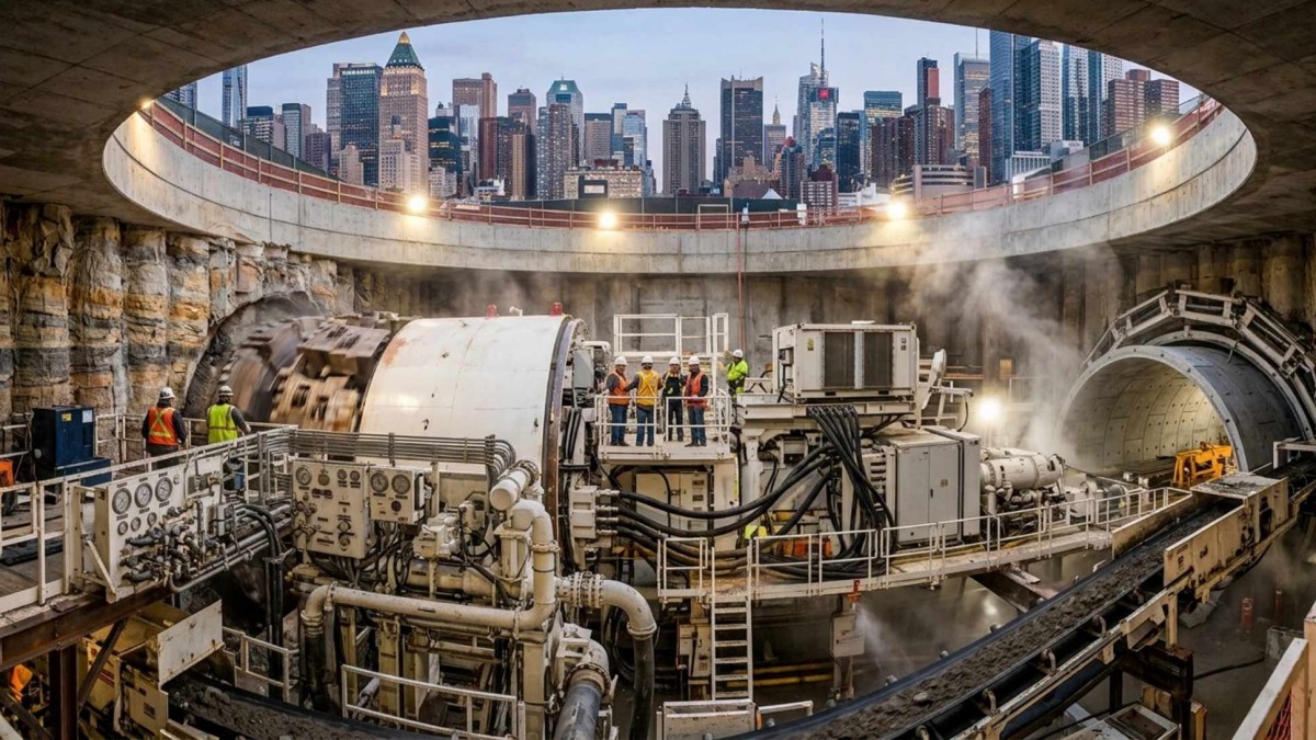Tuneladora en el Hudson Tunnel Project